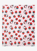 Sanrio Hello Kitty Strawberry Allover Print Fleece Throw - BoxLunch Exclusive