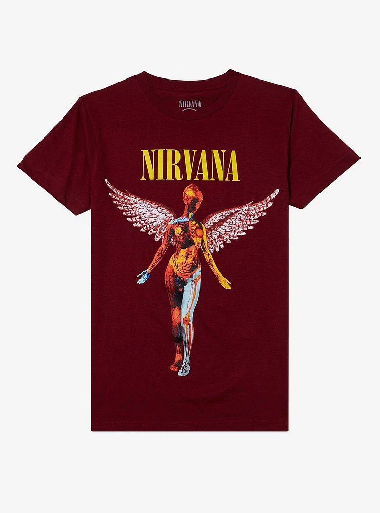 Nirvana Utero Angel Boyfriend Fit Girls T-Shirt