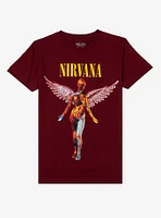 Nirvana Utero Angel Boyfriend Fit Girls T-Shirt