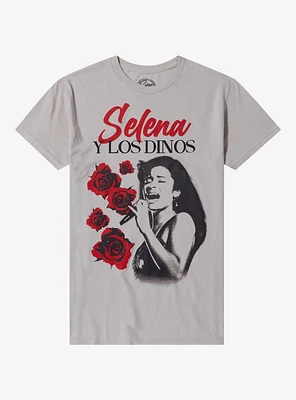 Selena Y Los Dinos Roses Relaxed Fit Girls T-Shirt