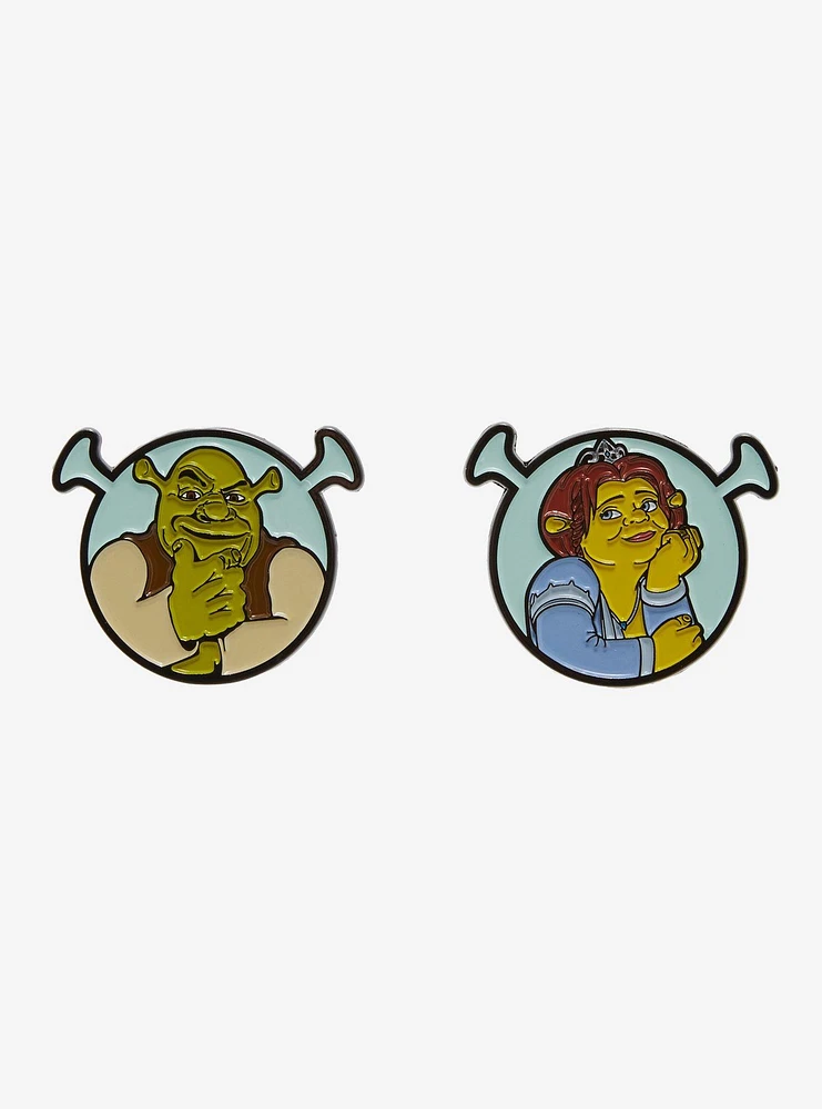 Shrek Fiona& Shrek Enamel Pin Set