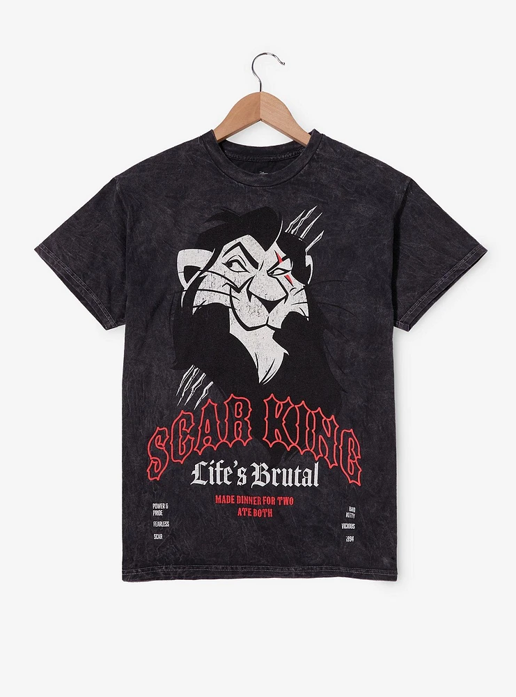 Disney The Lion King Scar Tonal Portrait Mineral Wash T-Shirt - BoxLunch Exclusive