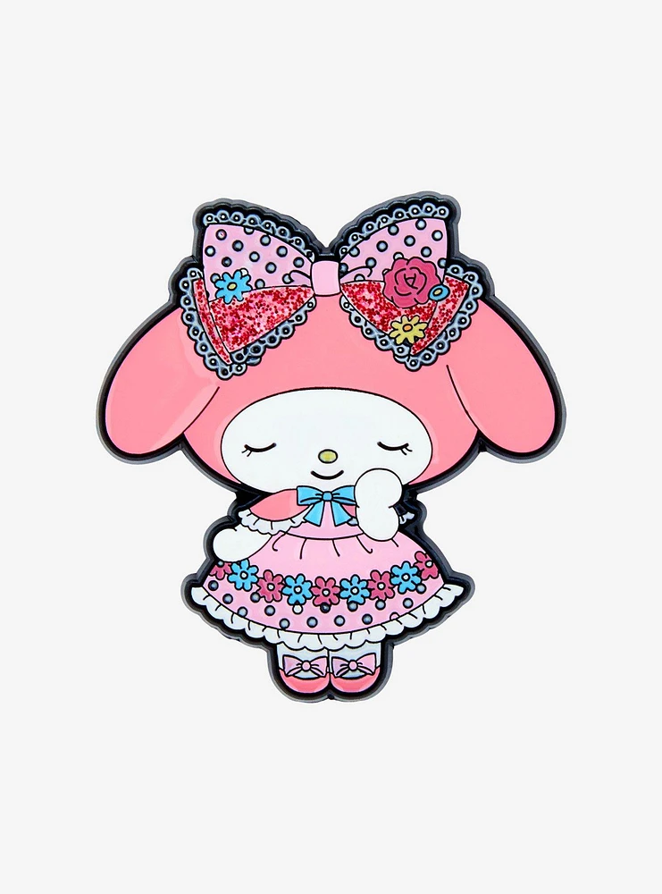 My Melody Glitter Bow Enamel Pin