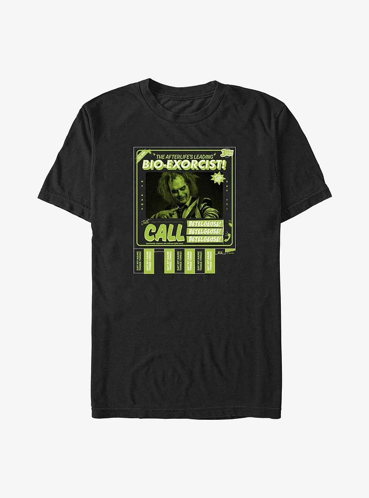 Beetlejuice Call Bio-Exorcist Big & Tall T-Shirt