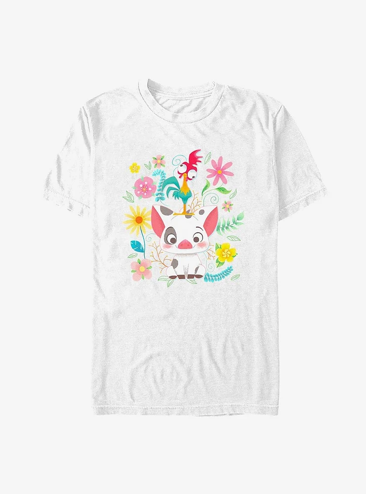 Disney Moana Floral Scatter Big & Tall T-Shirt