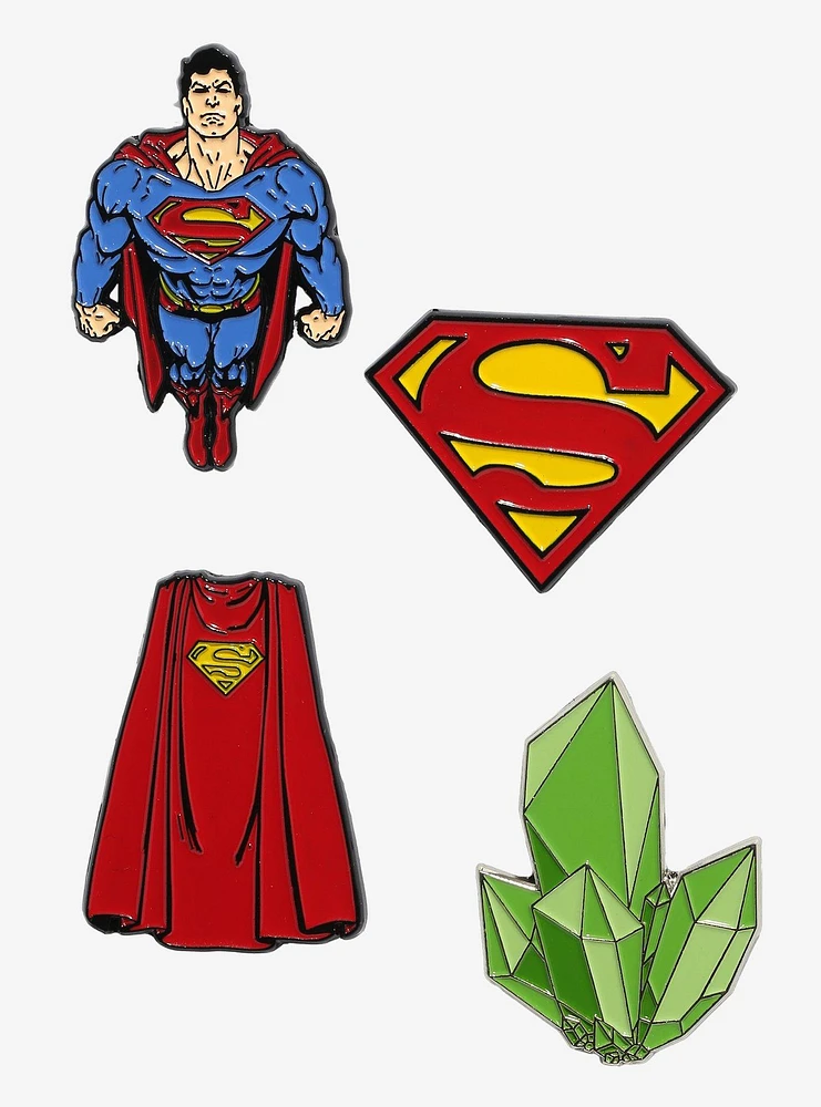 DC Comics Superman Icons Enamel Pin 4 Pack