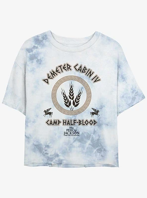 Disney Percy Jackson And The Olympians Demeter Cabin Girls Tie-Dye Crop T-Shirt