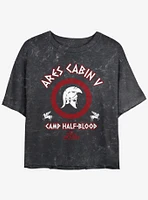 Disney Percy Jackson And The Olympians Ares Cabin Camp Half Blood Girls Mineral Wash Crop T-Shirt