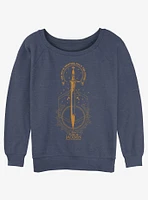 Disney Percy Jackson And The Olympians Pen Above Sword Girls Slouchy Sweatshirt