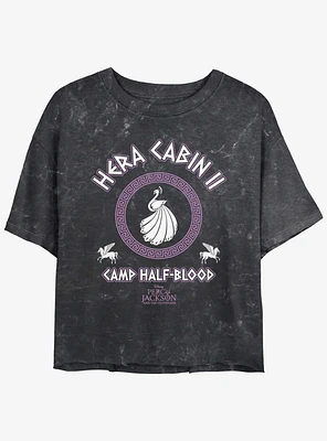 Disney Percy Jackson And The Olympians Hera Cabin Girls Mineral Wash Crop T-Shirt