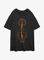 Disney Percy Jackson And The Olympians Pen Above Sword Girls Oversized T-Shirt