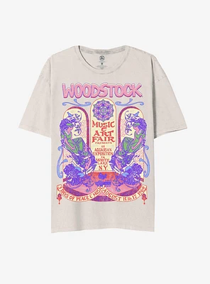 Woodstock Festival Poster Boyfriend Fit Girls T-Shirt