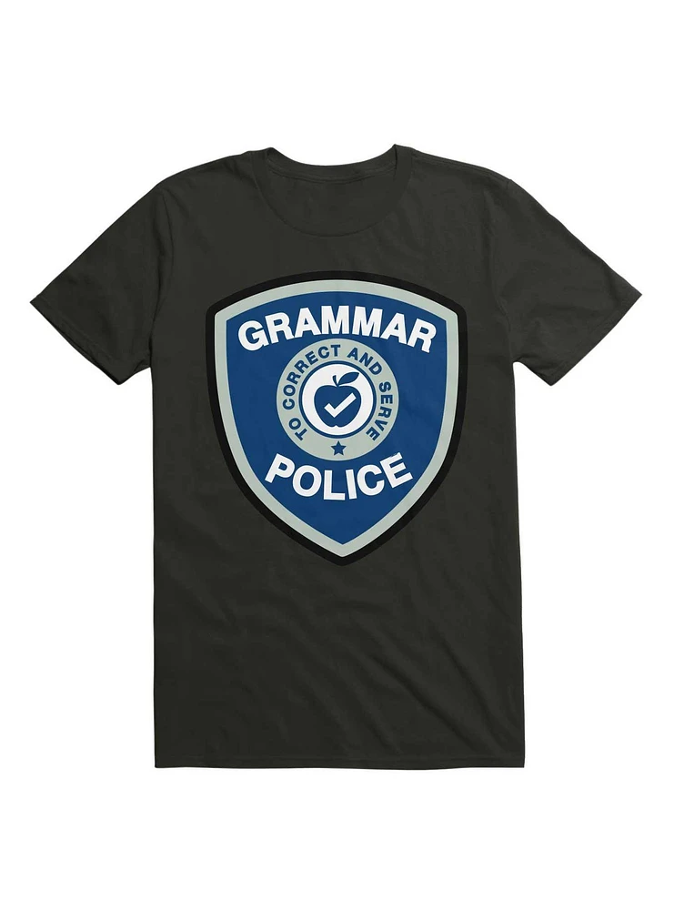 Grammar Police Badge Funny Saying T-Shirt