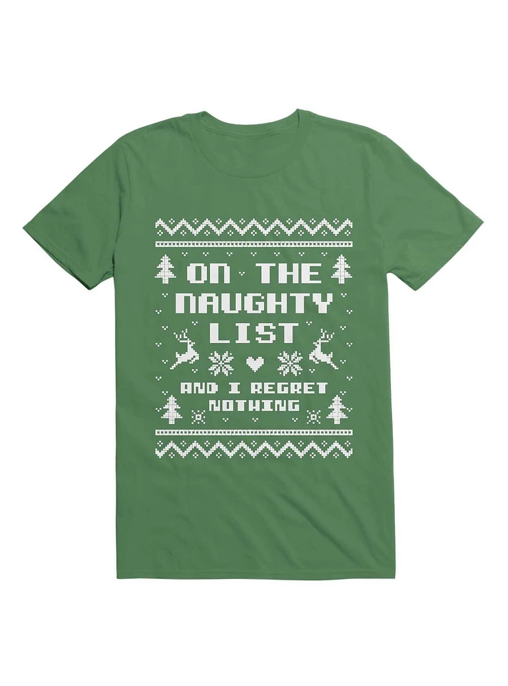 On the Naughty List Ugly Christmas Sweater T-Shirt