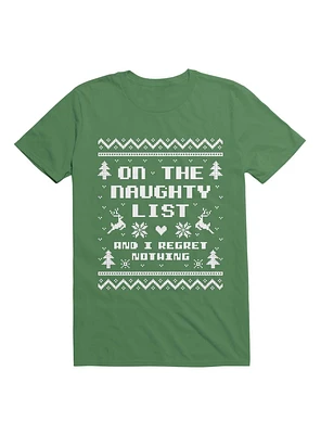 On the Naughty List Ugly Christmas Sweater T-Shirt