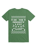 On the Naughty List Ugly Christmas Sweater T-Shirt