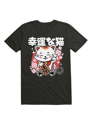 Lucky Cat Drk T-Shirt