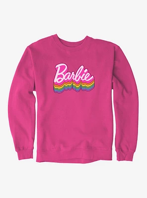 Barbie Ranbow Logo Stack Sweatshirt