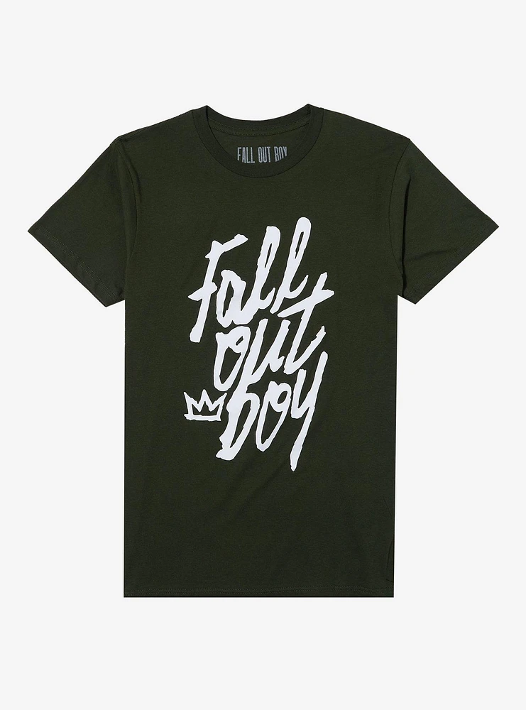 Fall Out Boy Crown Logo Boyfriend Fit Girls T-Shirt