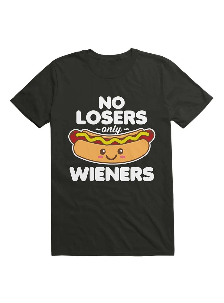 No Losers Only Wieners Cute Hot Dog T-Shirt