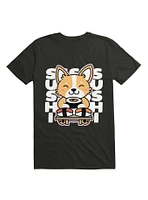 Corgi Eating Sushi Cute Kawaii Foodie Dog T-Shirt