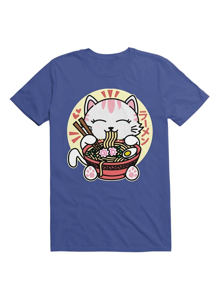 Cat Eating Ramen T-Shirt