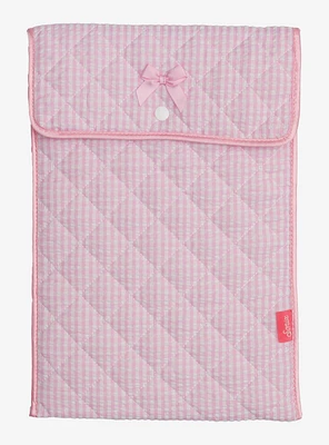Sonix Pink Gingham Quilted Laptop Sleeve