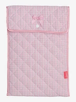 Sonix Pink Gingham Quilted Laptop Sleeve