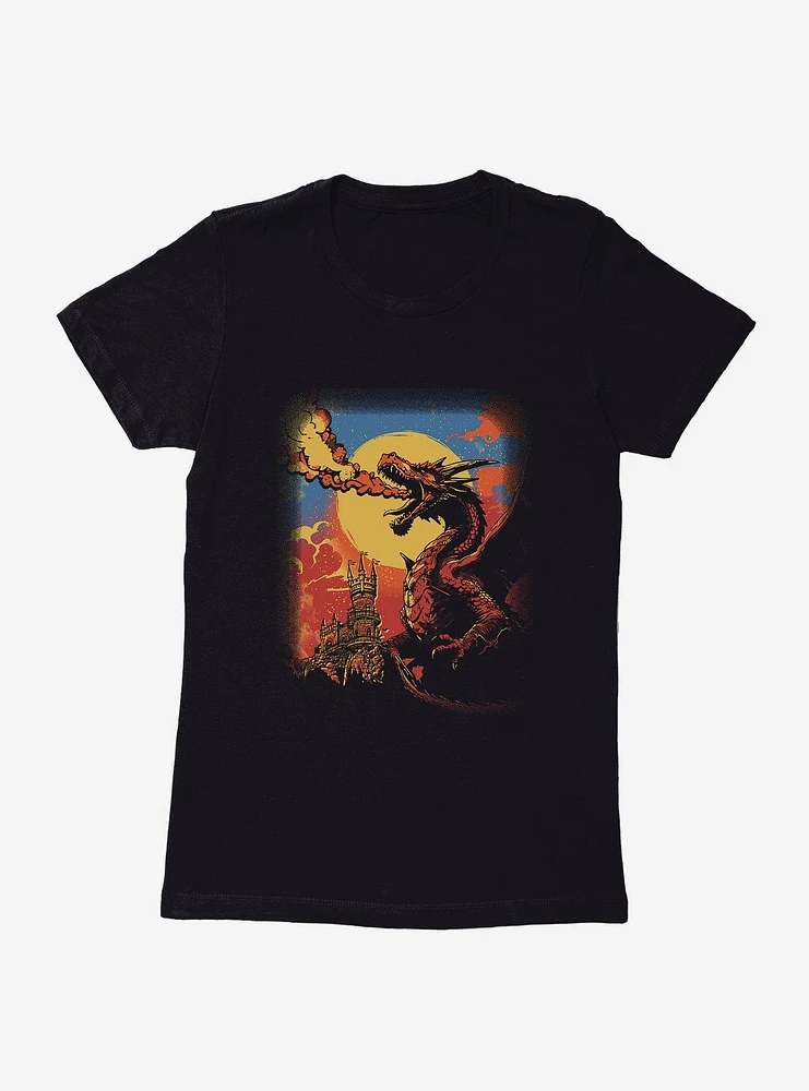 Fire Breathing Dragon Womens T-Shirt