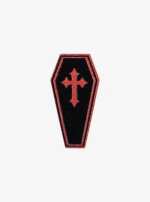 Red Glitter Coffin Patch