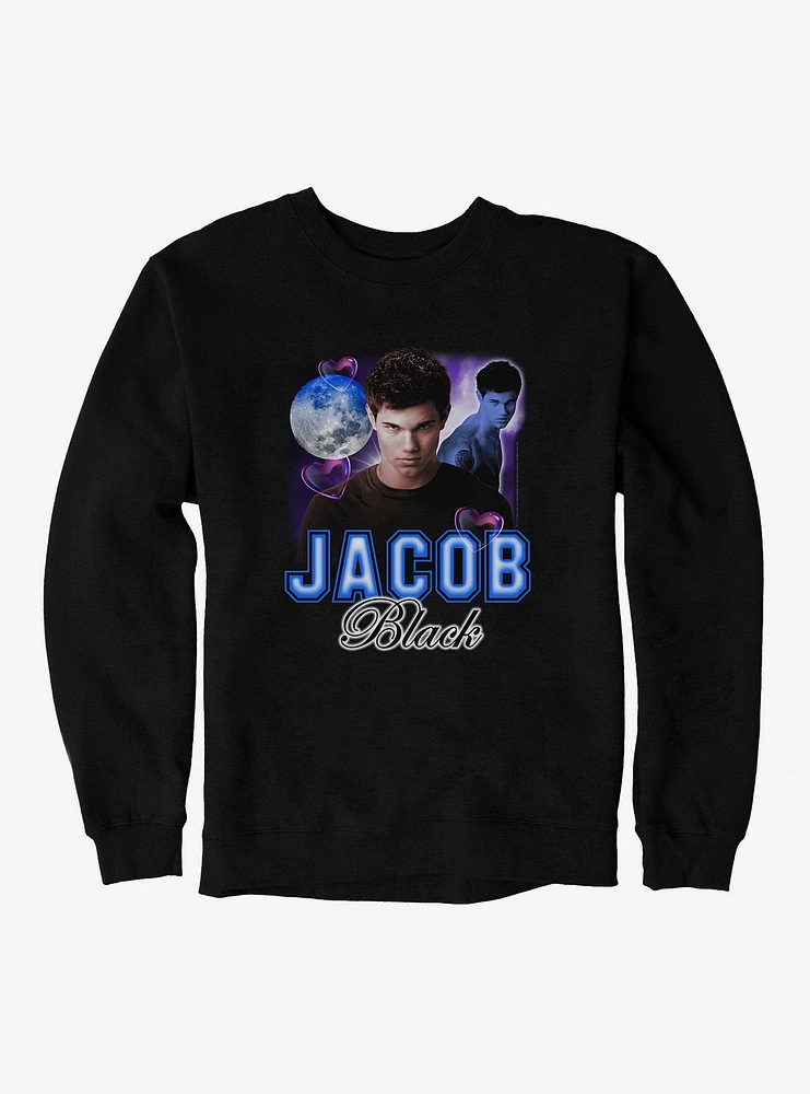 Twilight Jacob Black Retro Style Portrait  Sweatshirt