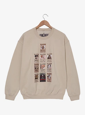 One Piece Character Wanted Posters Crewneck - BoxLunch Exclusive
