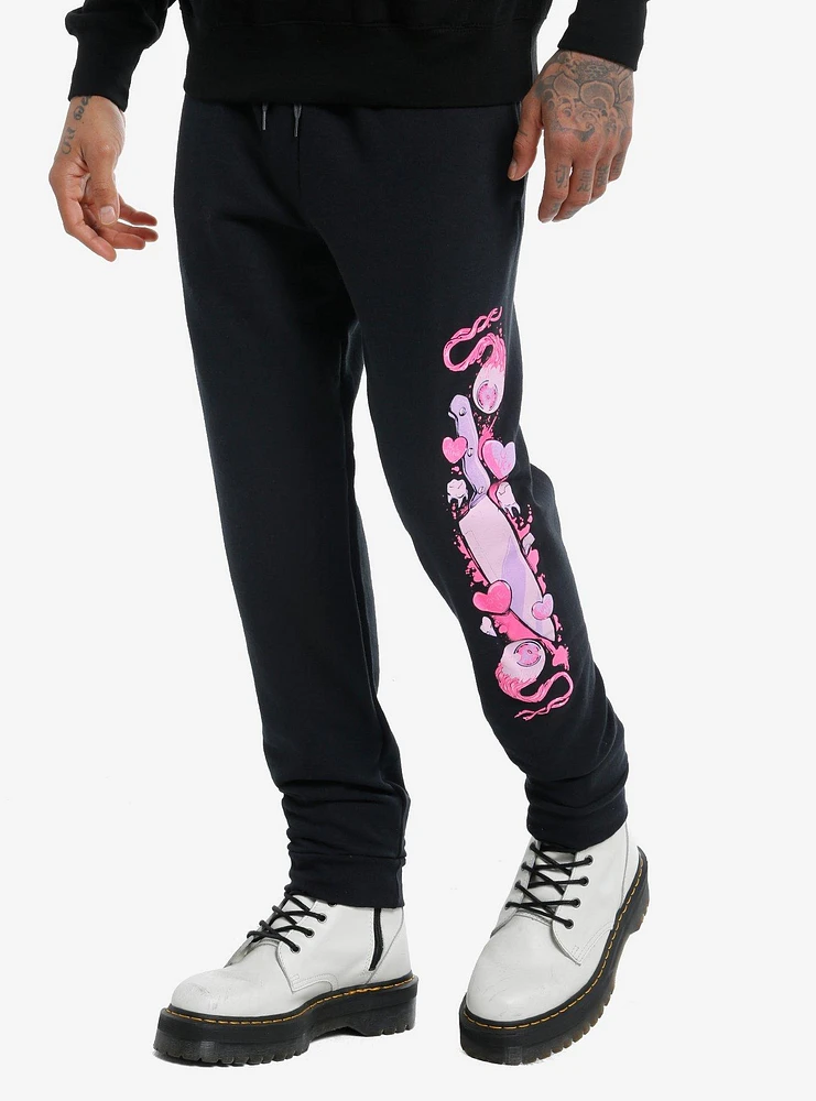 Pinku Kult Knife & Eyeballs Jogger Sweatpants