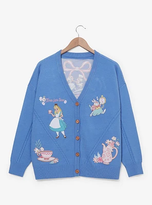 Disney Alice Wonderland Tea Party Women's Plus Cardigan - BoxLunch Exclusive