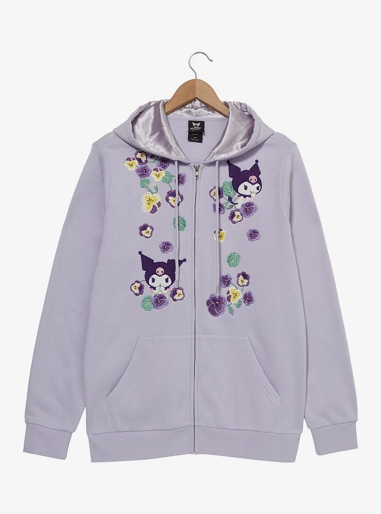 Sanrio Kuromi Floral Zippered Hoodie - BoxLunch Exclusive