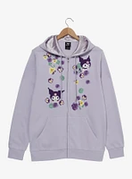 Sanrio Kuromi Floral Zippered Hoodie - BoxLunch Exclusive