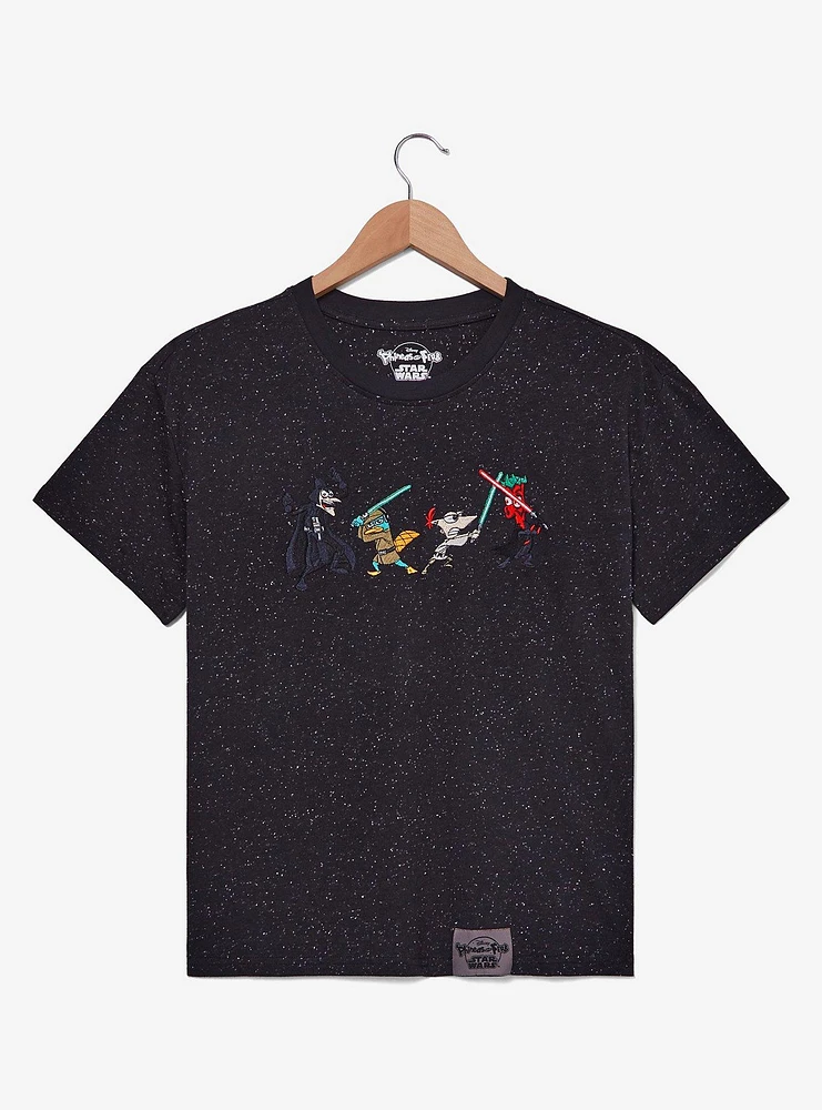 Disney Phineas and Ferb x Star Wars Lightsabers Women's T-Shirt — BoxLunch Exclusive
