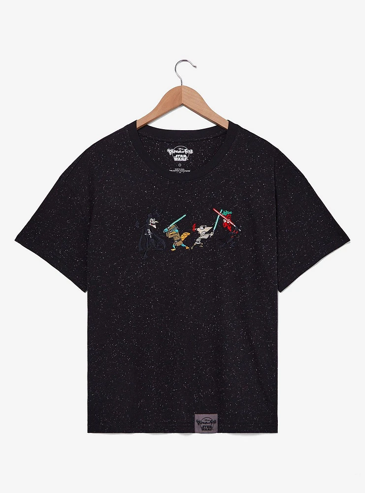 Disney Phineas and Ferb x Star Wars Lightsabers Women's Plus T-Shirt — BoxLunch Exclusive
