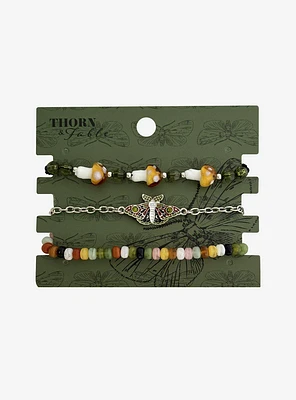 Thorn & Fable Moth & Mushroom Bracelet Set