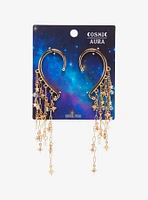 Cosmic Aura Star Pearl Drop Charm Ear Cuff Set