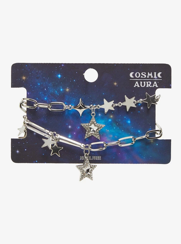 Cosmic Aura Star Rhinestone Best Friend Bracelet Set