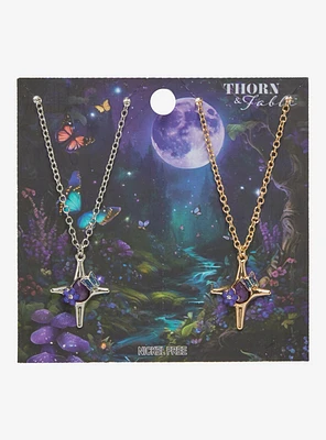 Thorn & Fable Aurora Butterfly Best Friend Necklace Set