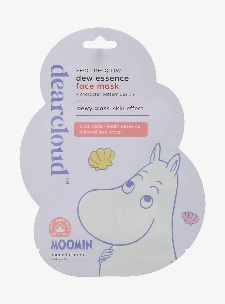 Moomin X Dearcloud Sea Me Glow Dew Essence Facial Sheet Mask