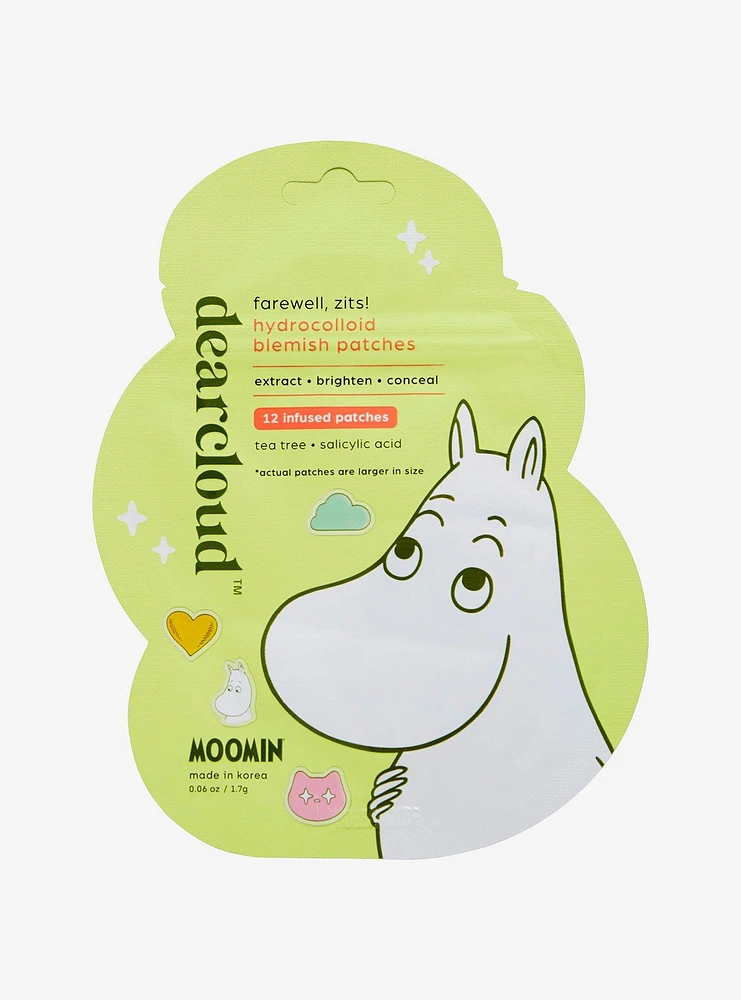 Moomin X Dearcloud Farewell Zits Hydrocolloid Blemish Patches