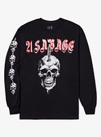 21 Savage Sword Skull Long-Sleeve T-Shirt