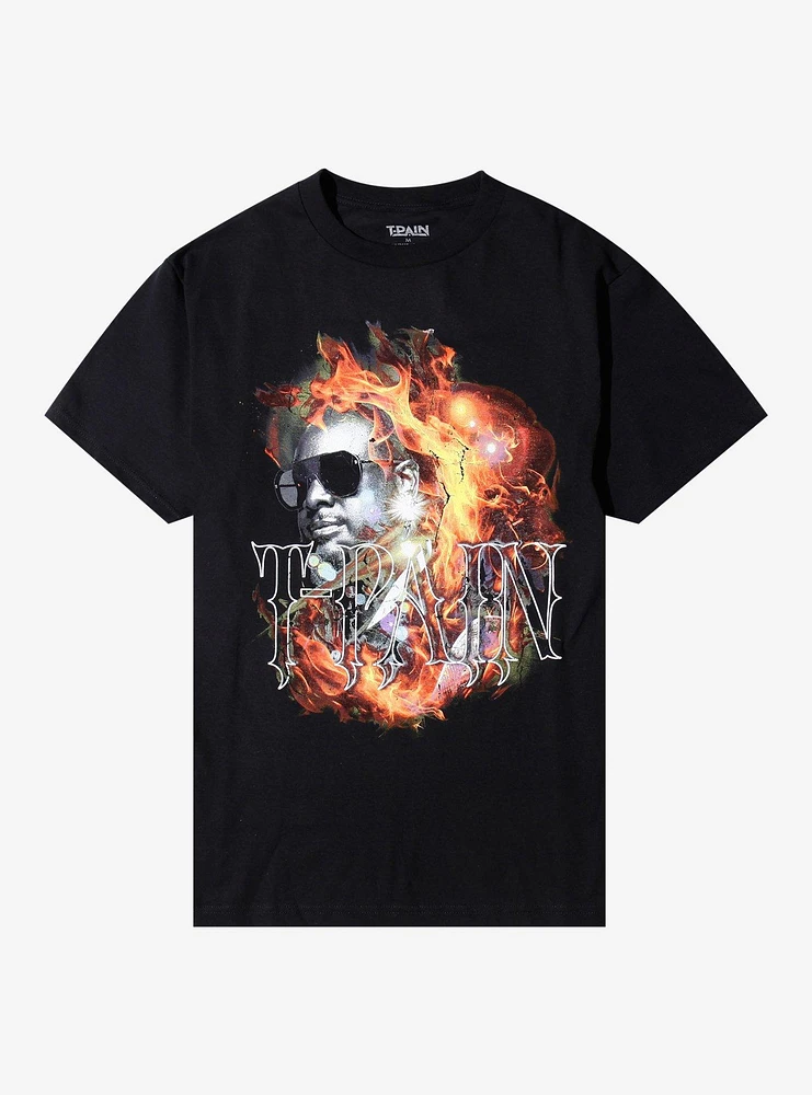 T-Pain Flames Portrait T-Shirt