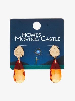 Studio Ghibli Howl's Moving Castle Calcifer Drop Earrings