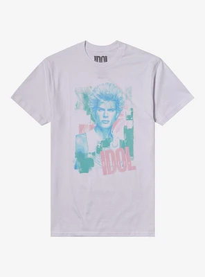 Billy Idol Pastel Portrait Relaxed Fit Girls T-Shirt