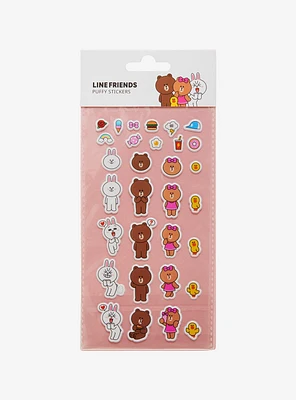 Line Friends Puff Sticker Sheet