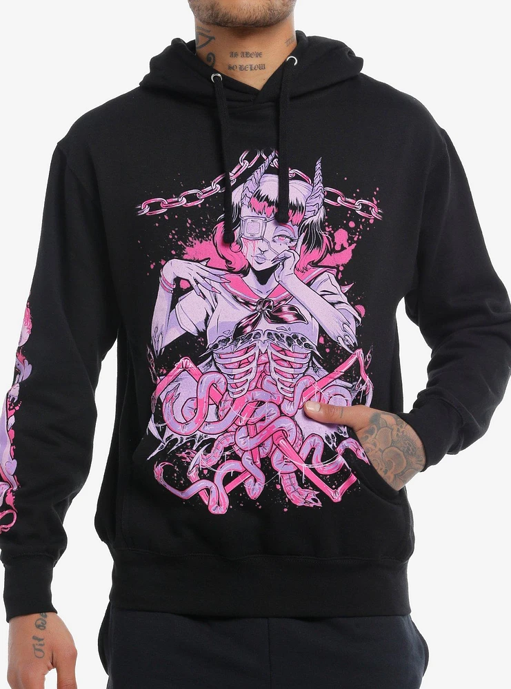 Pinku Kult Schoolgirl Guts Hoodie